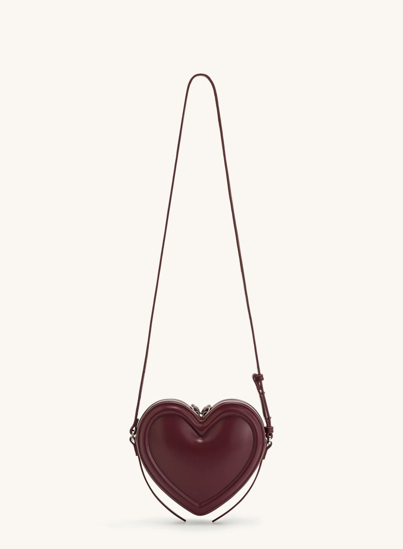 JW PEI Arlene Claret Heart Shaped Handbag - Image 3